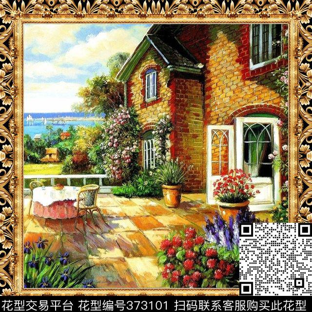 风景油画油画风景数码印花华亿平台下载（图片编号: 373101） - 瓦栏（Walan）
