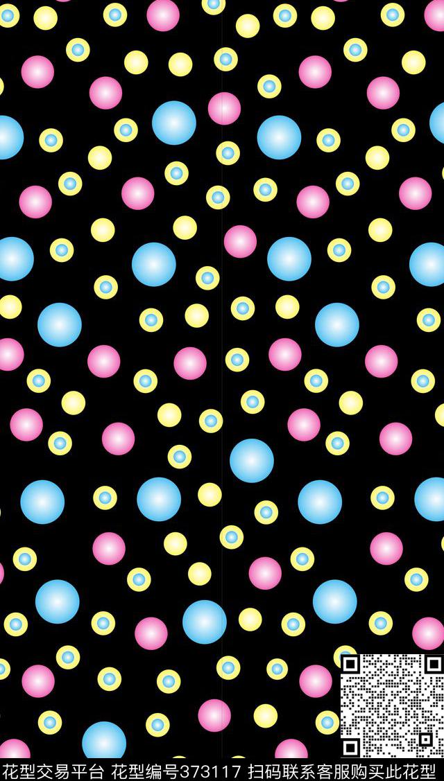 几何圆点几何T恤服装传统印花华亿平台下载（图片编号: 373117） - 瓦栏（Walan）