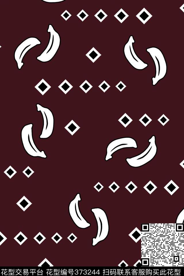 男装水果水果香蕉、几何男装印花集锦传统印花华亿平台下载（图片编号: 373244） - 瓦栏（Walan）