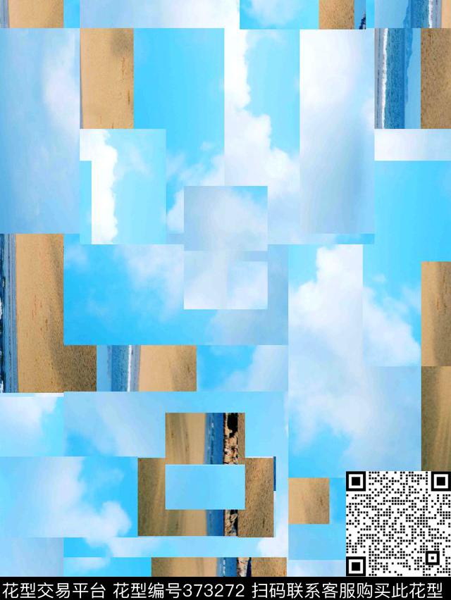 复古天空自然数码印花华亿平台下载（图片编号: 373272） - 瓦栏（Walan）