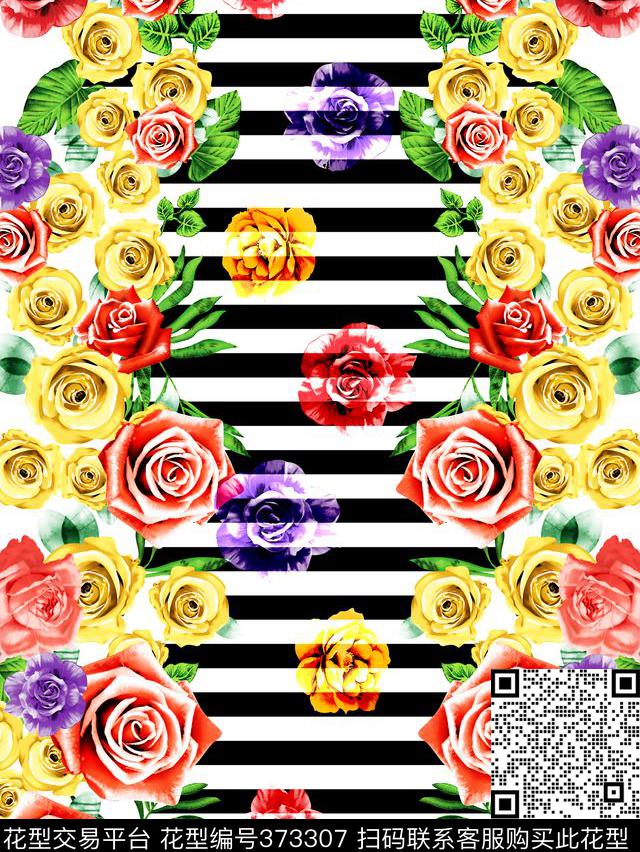 休闲花贲定位女装数码印花华亿平台下载（图片编号: 373307） - 瓦栏（Walan）