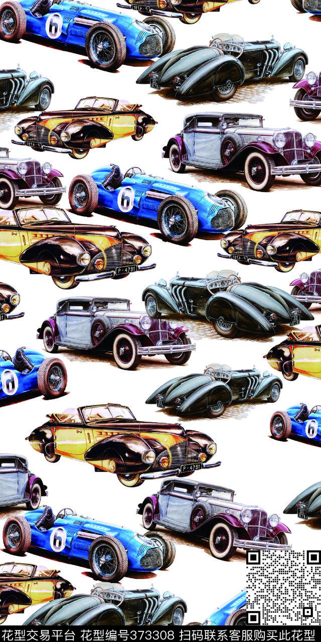 时尚车时尚图形数码印花华亿平台下载（图片编号: 373308） - 瓦栏（Walan）