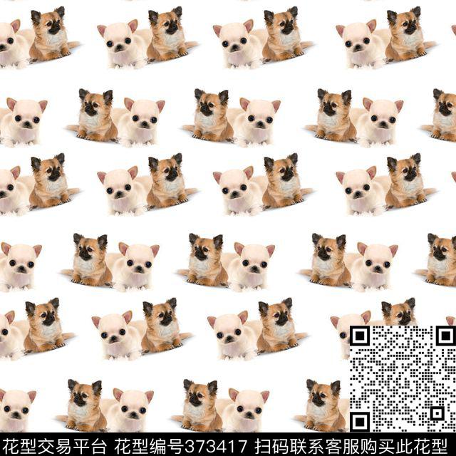 狗可爱数码印花华亿平台下载（图片编号: 373417） - 瓦栏（Walan）