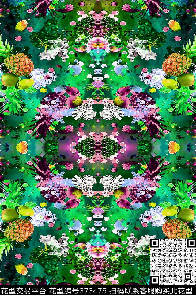 水果水彩数码印花华亿平台下载（图片编号: 373475） - 瓦栏（Walan）