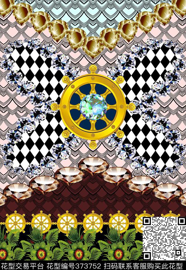 流行数码钻石几何数码印花华亿平台下载（图片编号: 373752） - 瓦栏（Walan）