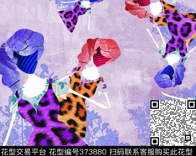 数码印花动物卡通人物数码印花华亿平台下载（图片编号: 373880） - 瓦栏（Walan）