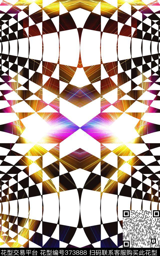 几何光芒科技数码印花华亿平台下载（图片编号: 373888） - 瓦栏（Walan）