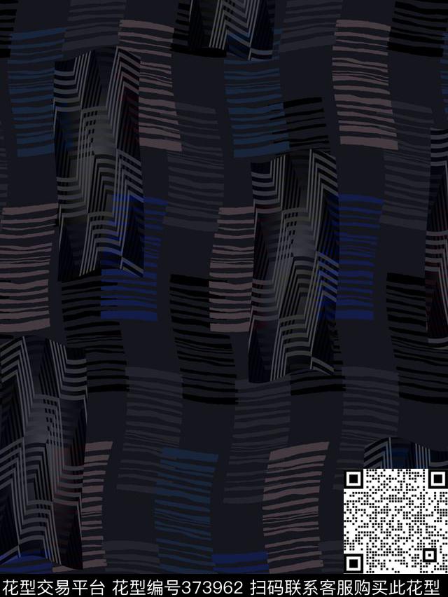 几何条纹衬衣传统印花华亿平台下载（图片编号: 373962） - 瓦栏（Walan）