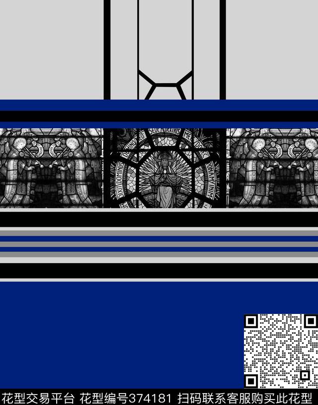 欧美风格男装宗教数码印花华亿平台下载（图片编号: 374181） - 瓦栏（Walan）