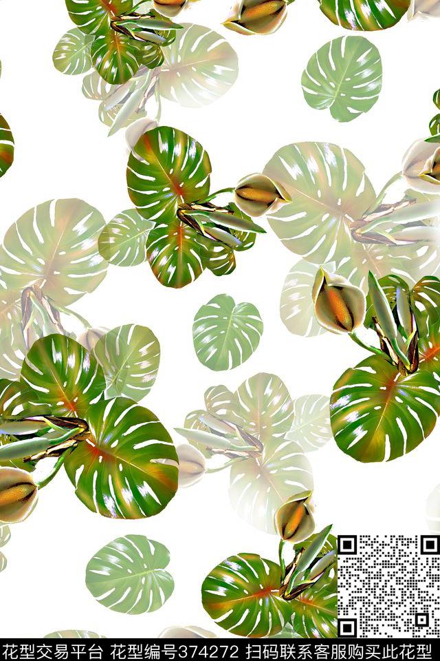 热带风情数码印花华亿平台下载（图片编号: 374272） - 瓦栏（Walan）