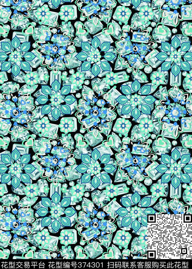 花几何传统印花华亿平台下载（图片编号: 374301） - 瓦栏（Walan）