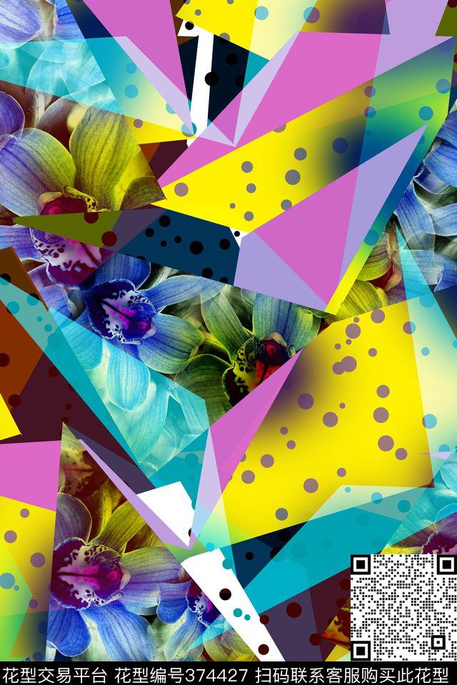 几何渐变立体数码印花华亿平台下载（图片编号: 374427） - 瓦栏（Walan）