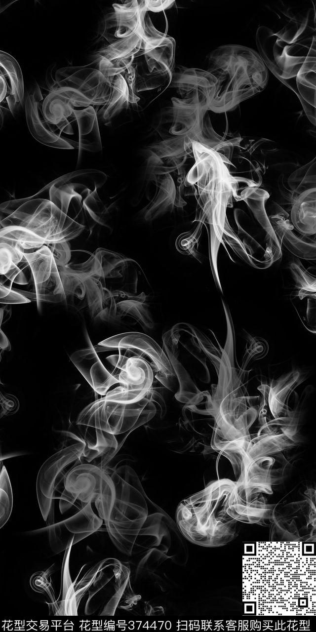 抽象团花男装抽象数码印花华亿平台下载（图片编号: 374470） - 瓦栏（Walan）