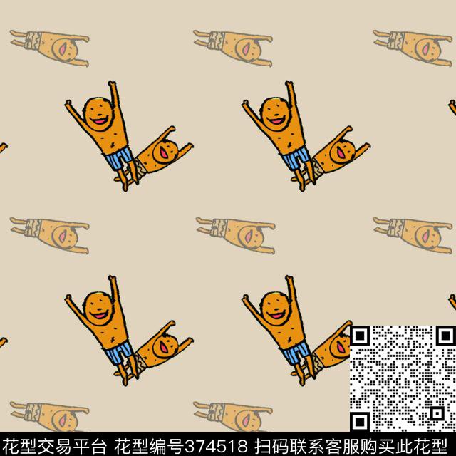 卡通可爱四方连续传统印花华亿平台下载（图片编号: 374518） - 瓦栏（Walan）