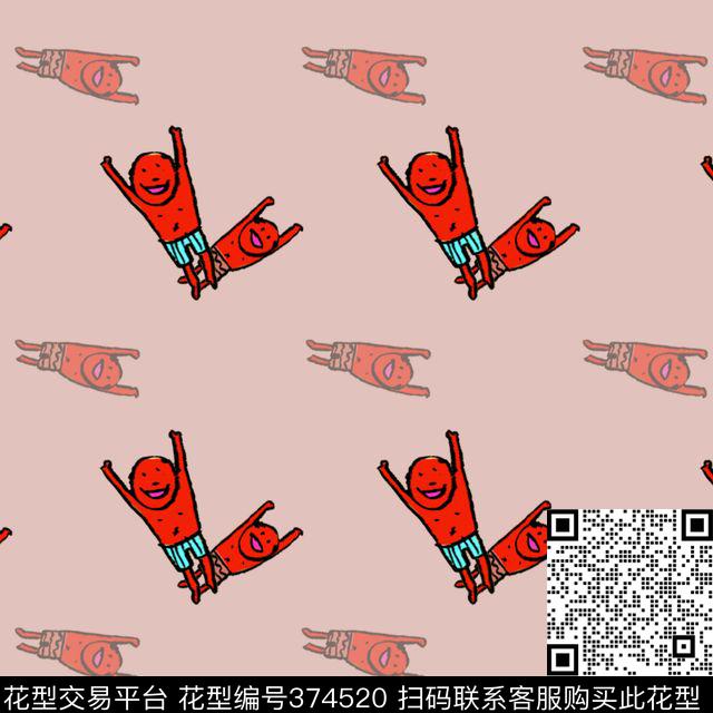 童装卡通小人数码印花华亿平台下载（图片编号: 374520） - 瓦栏（Walan）