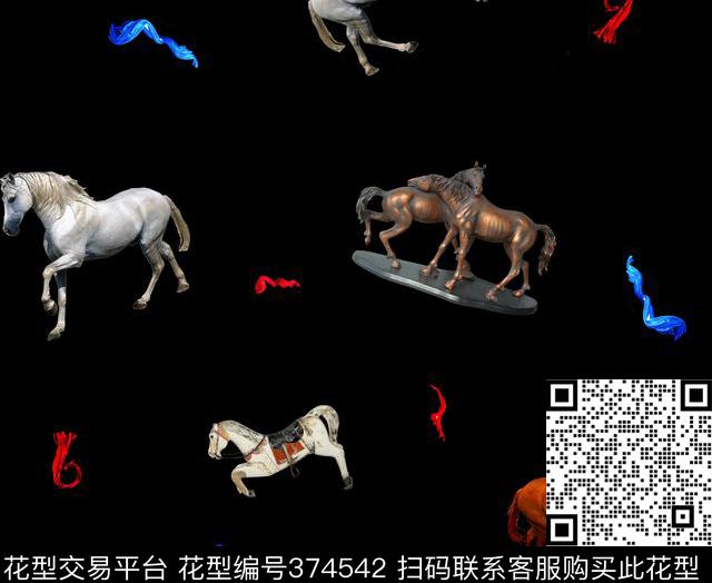 hermes潮流雕塑数码印花华亿平台下载（图片编号: 374542） - 瓦栏（Walan）