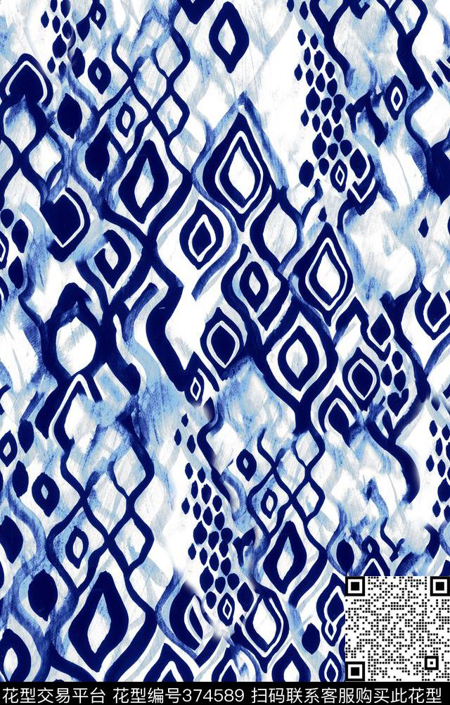 菱形几何豹纹传统印花华亿平台下载（图片编号: 374589） - 瓦栏（Walan）