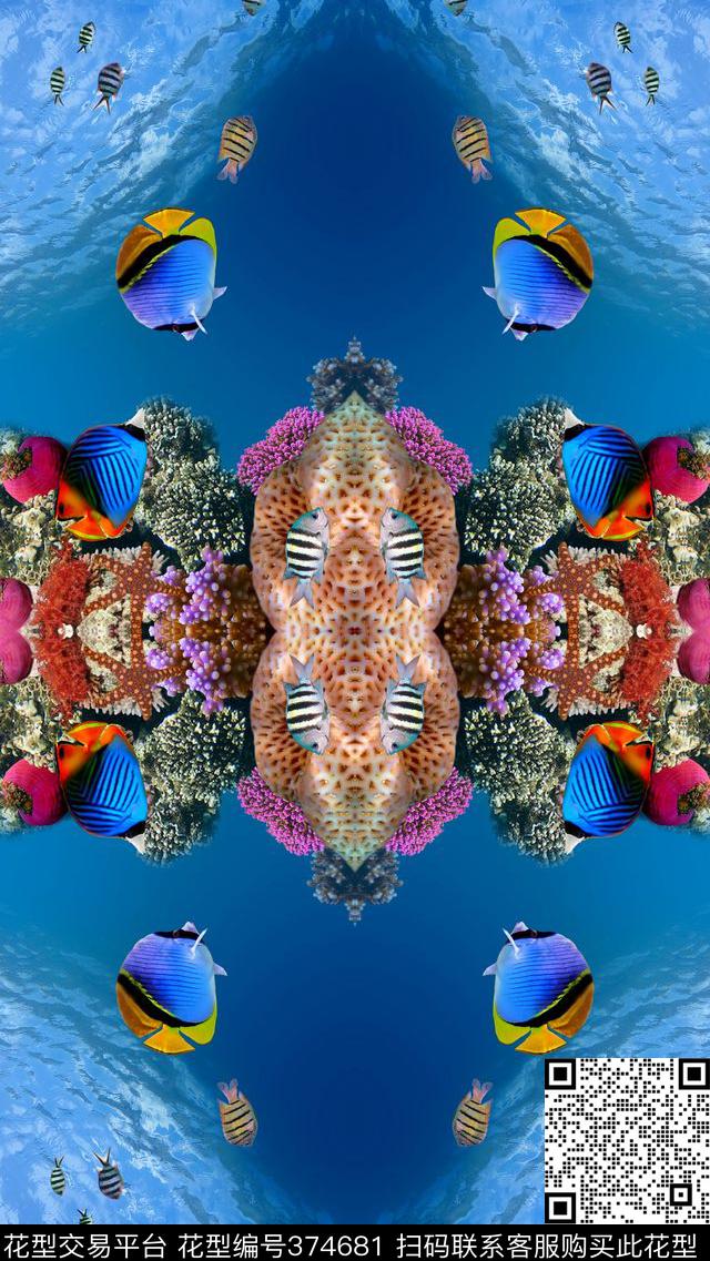 风景海洋女装华亿平台数码印花华亿平台下载（图片编号: 374681） - 瓦栏（Walan）