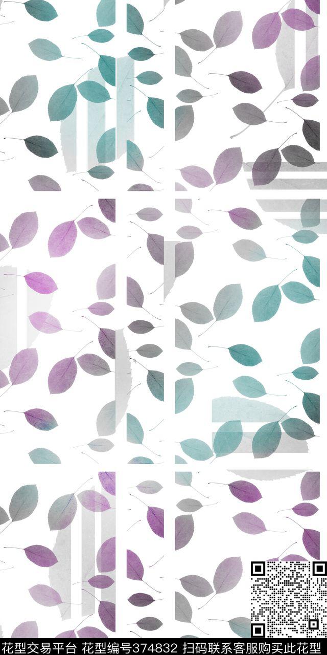 田园怀旧叶数码印花华亿平台下载（图片编号: 374832） - 瓦栏（Walan）