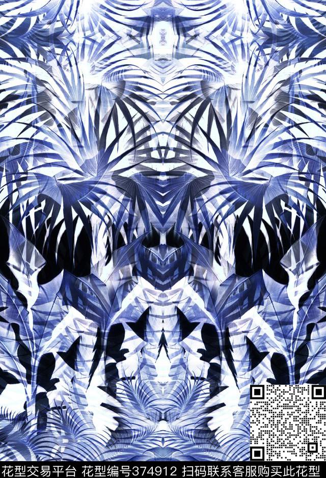 休闲热带芭蕉数码印花华亿平台下载（图片编号: 374912） - 瓦栏（Walan）