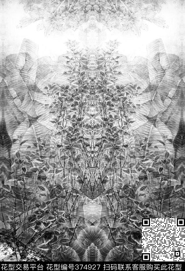 休闲热带水彩数码印花华亿平台下载（图片编号: 374927） - 瓦栏（Walan）