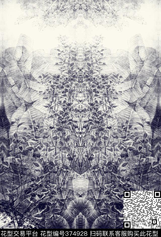 休闲热带水彩数码印花华亿平台下载（图片编号: 374928） - 瓦栏（Walan）