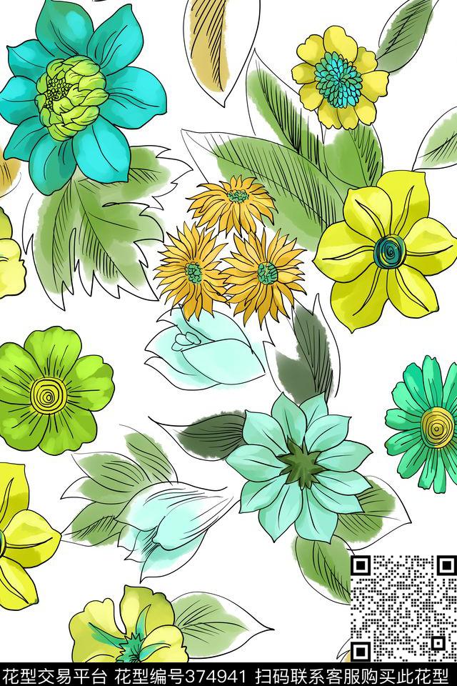 传统油画笔刷传统印花华亿平台下载（图片编号: 374941） - 瓦栏（Walan）