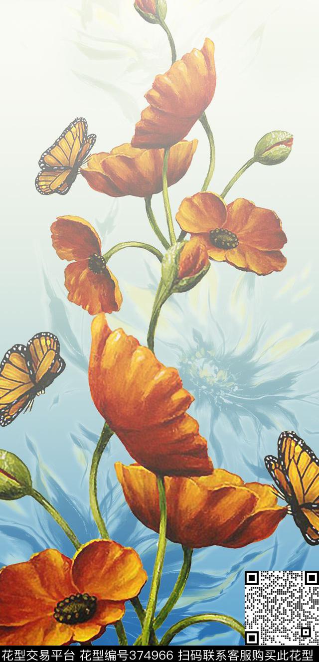 定位花卉数码印花华亿平台下载（图片编号: 374966） - 瓦栏（Walan）