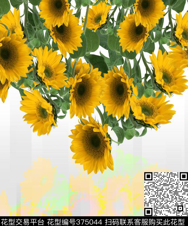 二方连续服装花卉传统印花华亿平台下载（图片编号: 375044） - 瓦栏（Walan）