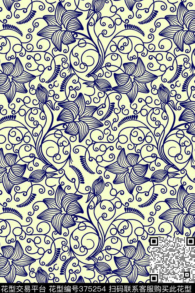 花卉2014-09传统印花华亿平台下载（图片编号: 375254） - 瓦栏（Walan）
