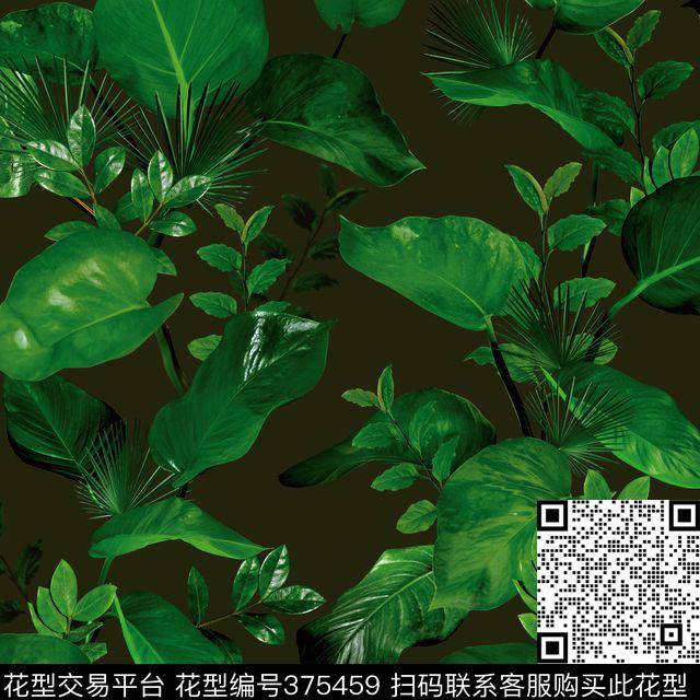 树叶植物叶子棕榈叶数码印花华亿平台下载（图片编号: 375459） - 瓦栏（Walan）