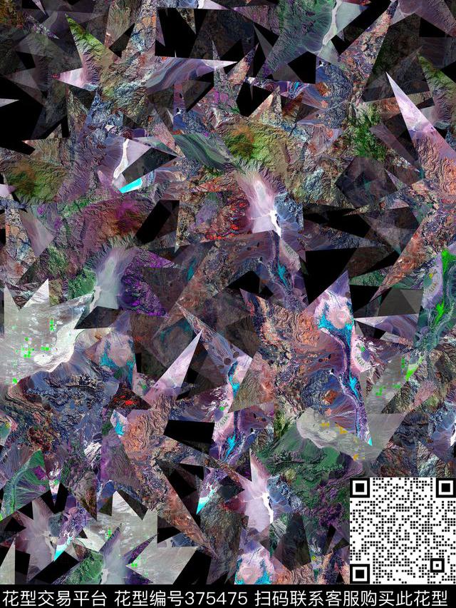 潮流华亿平台风景复古数码印花华亿平台下载（图片编号: 375475） - 瓦栏（Walan）