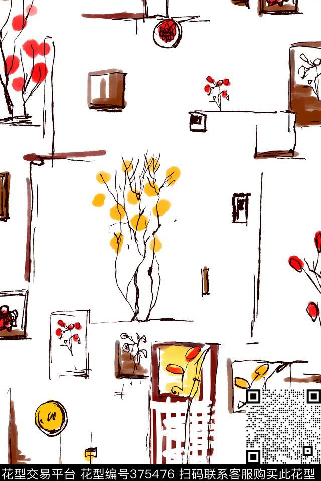 传统油画笔刷传统印花华亿平台下载（图片编号: 375476） - 瓦栏（Walan）