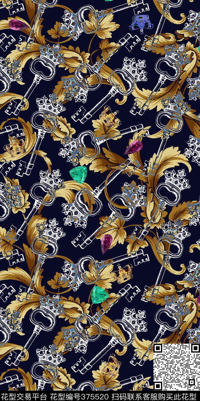 钥匙珠宝皇冠数码印花华亿平台下载（图片编号: 375520） - 瓦栏（Walan）
