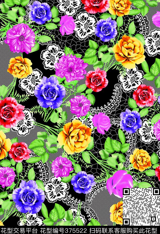 休闲花贲个性休闲数码印花华亿平台下载（图片编号: 375522） - 瓦栏（Walan）