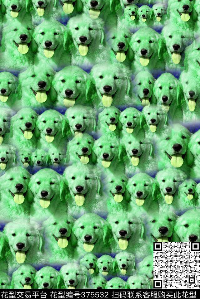 动物小狗趣味数码印花华亿平台下载（图片编号: 375532） - 瓦栏（Walan）