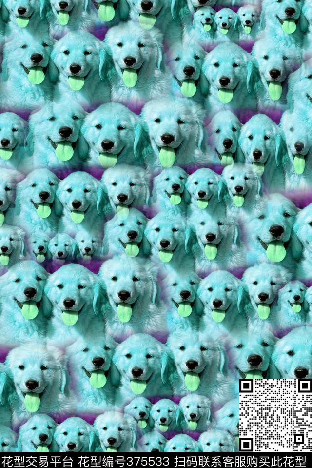 动物小狗趣味数码印花华亿平台下载（图片编号: 375533） - 瓦栏（Walan）