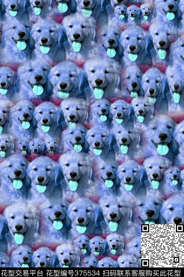 动物小狗趣味数码印花华亿平台下载（图片编号: 375534） - 瓦栏（Walan）
