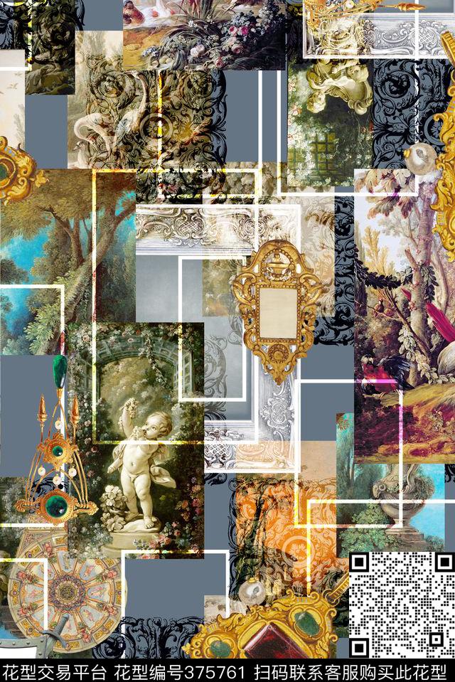 数码欧式油画欧式油画流行时尚花等数码印花华亿平台下载（图片编号: 375761） - 瓦栏（Walan）