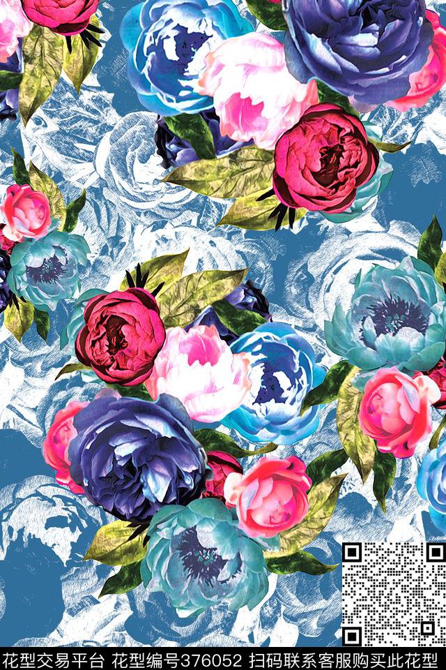 数码花卉数码印花华亿平台下载（图片编号: 376052） - 瓦栏（Walan）