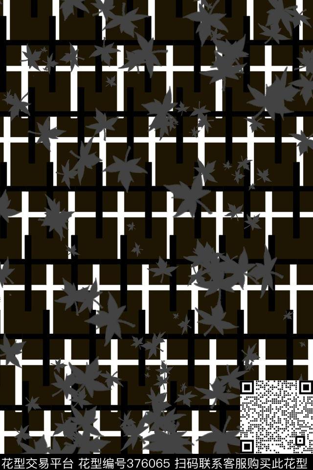 商务休闲条纹叶子传统印花华亿平台下载（图片编号: 376065） - 瓦栏（Walan）