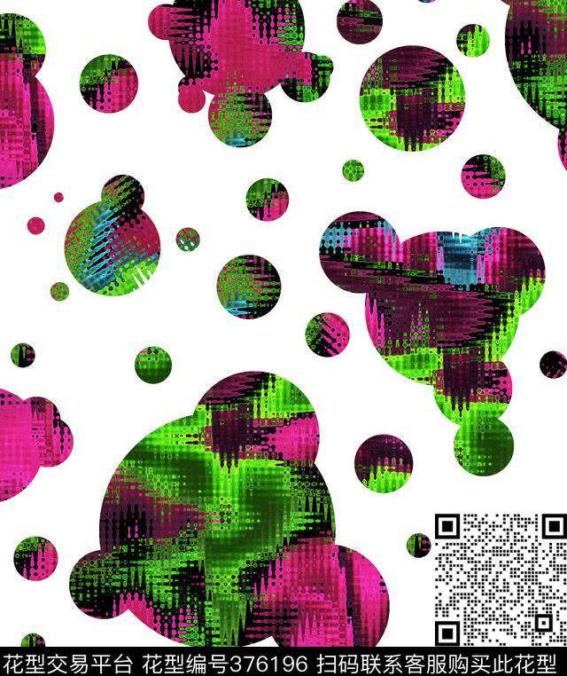 波点潮流抽象数码印花华亿平台下载（图片编号: 376196） - 瓦栏（Walan）