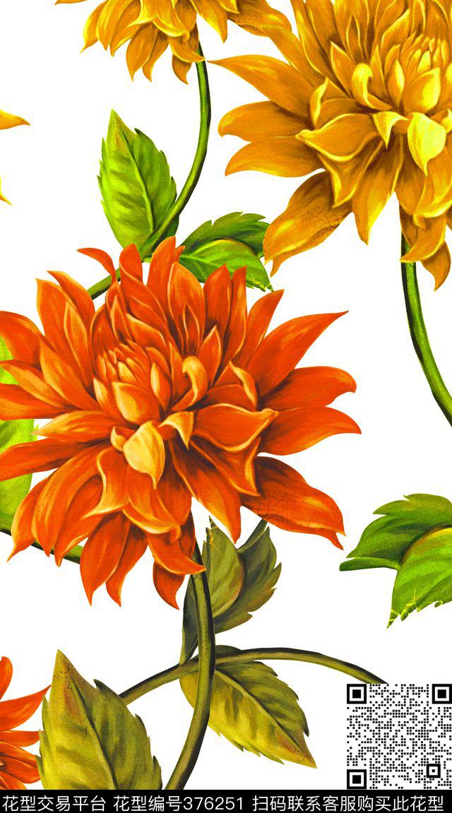 大华亿平台服装花卉数码印花华亿平台下载（图片编号: 376251） - 瓦栏（Walan）