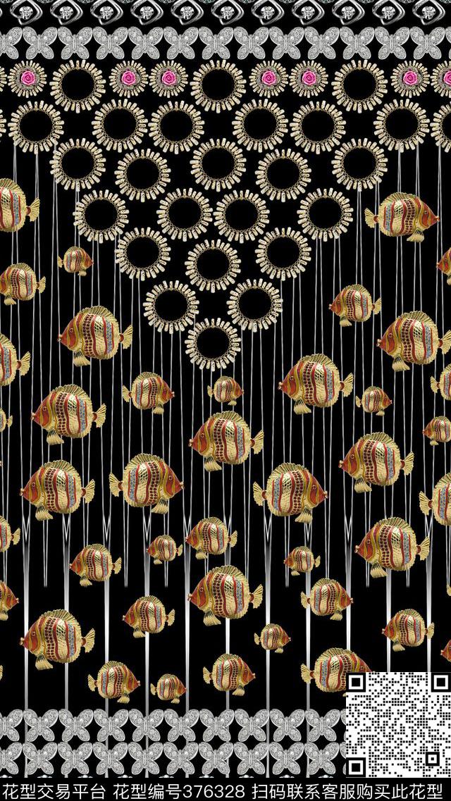 民族风珠宝宝石珠光宝气系列数码印花华亿平台下载（图片编号: 376328） - 瓦栏（Walan）