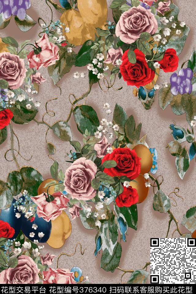 花卉基地数码印花华亿平台下载（图片编号: 376340） - 瓦栏（Walan）