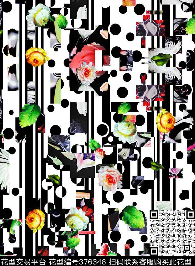花达达几何数码印花华亿平台下载（图片编号: 376346） - 瓦栏（Walan）