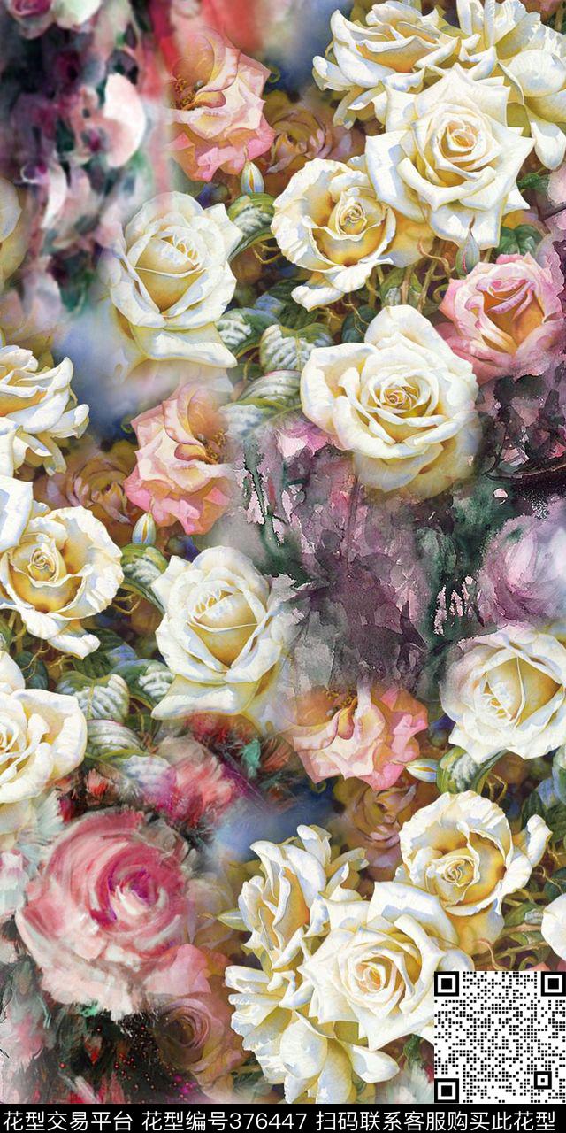 大气老年装时尚数码印花华亿平台下载（图片编号: 376447） - 瓦栏（Walan）