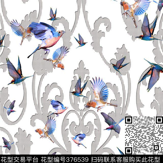 动物花纹鸟美式数码印花华亿平台下载（图片编号: 376539） - 瓦栏（Walan）