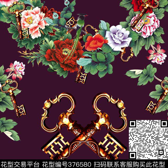 Dolce&Gabbana复古花朵数码印花华亿平台下载（图片编号: 376580） - 瓦栏（Walan）