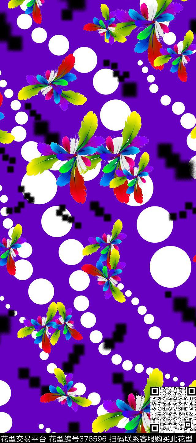 休闲羽毛传统印花华亿平台下载（图片编号: 376596） - 瓦栏（Walan）